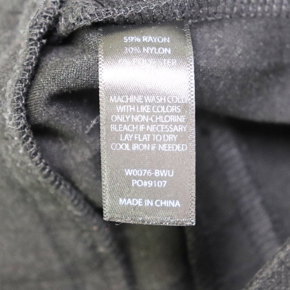 Betabrand Dress Pant Yoga Pants Savile Pinstripe Tonal Stripe Straight Leg Black - Picture 6 of 9